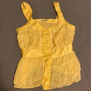 Yellow twentyone sheer blouse
